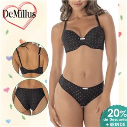 Dia dos Namorados Kit Lingerie DeMillus 67379+53379 Preto