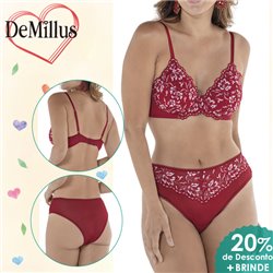 Dia dos Namorados Kit Lingerie DeMillus 64438+56438 Carmim