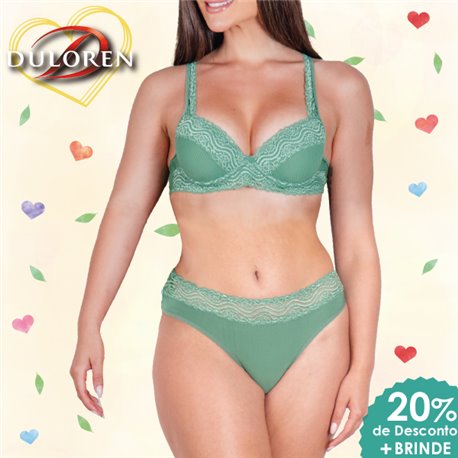 Dia dos Namorados Kit Lingerie Duloren 231267+238266 Olive
