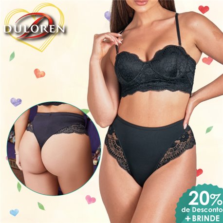 Dia dos Namorados Kit Lingerie Duloren 232120+239120 Preto