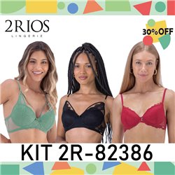 Kit Lingerie Verao 2Rios 82386 Kit 3 Sutias 