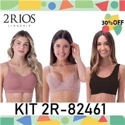 Kit Lingerie Verao 2Rios 82461 Kit 3 Sutias