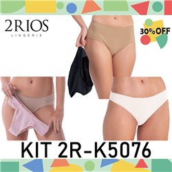 Kit Lingerie Verao 2Rios K5076 Kit 5 Calcinhas 