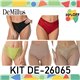 Kit Lingerie Verao DeMillus 26065 Kit 5 Calcinhas 