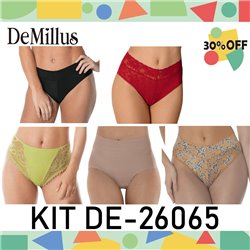 Kit Lingerie Verao DeMillus 26065 Kit 5 Calcinhas 