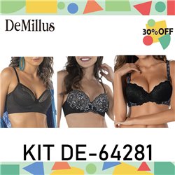 Kit Lingerie Verao DeMillus 64281 Kit 3 Sutias