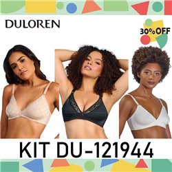 Kit Lingerie Verao Duloren 121944 Kit 3 Sutias 