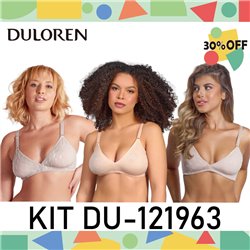 Kit Lingerie Verao Duloren 121963 Kit 3 Sutias 