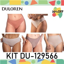 Kit Lingerie Verao Duloren 129566 Kit 5 Calcinhas 