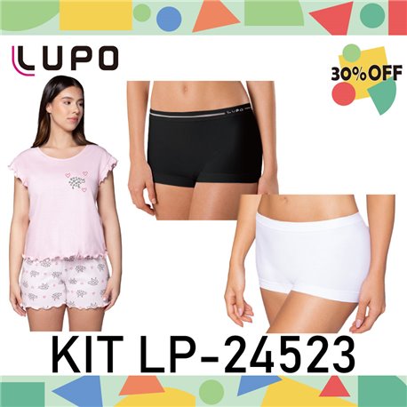 Kit Lingerie Verao Lupo 24523 Kit Conforto