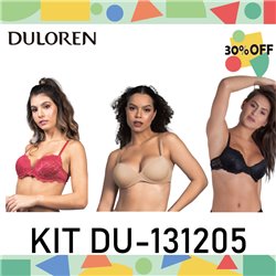 Kit Lingerie Verao Duloren 131205 Kit 3 Sutias 