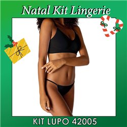 Natal Kit Lingerie Lupo 42005+43005 Preto