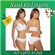 Natal Kit Lingerie Lupo 41260+40460 Branco 