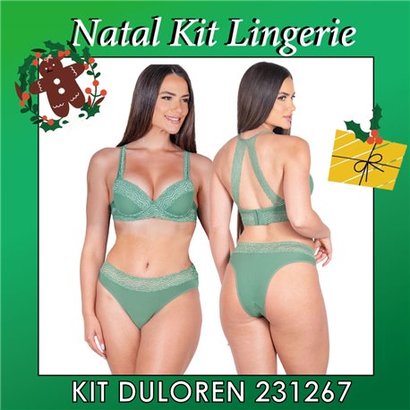 Natal Kit Lingerie Duloren 231267+238266 Olive 