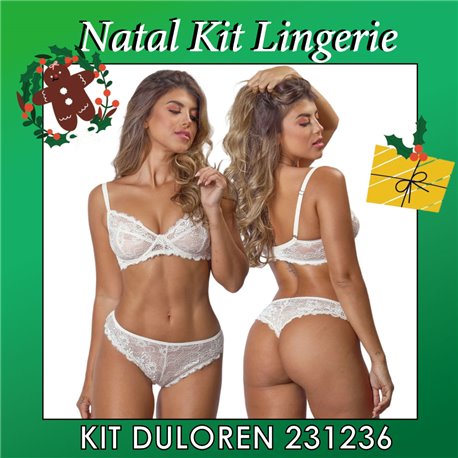 Natal Kit Lingerie Duloren 231236+237236 Branco