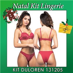Natal Kit Lingerie Duloren 131205+138205 Cereja 