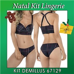 Natal Kit Lingerie DeMillus 67129+53129 Preto