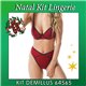 Natal Kit Lingerie DeMillus 64565+56565 Carmim
