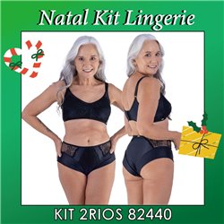 Natal Kit Lingerie 2Rios 82440+22440 Preto