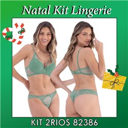 Natal Kit Lingerie 2Rios 82386+22386 Alecrim