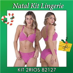 Natal Kit Lingerie 2Rios 82127+22169 Pink