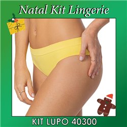 Kit Lingerie Natal Lupo 40300 Kit 3 Calcinhas 