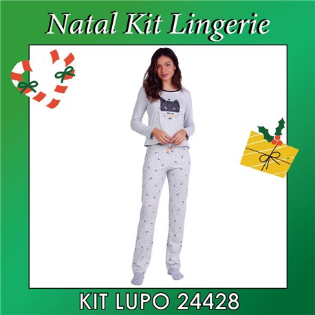 Kit Lingerie Natal Lupo 24428 Pijama