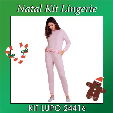 Kit Lingerie Natal Lupo 24416 Pijama