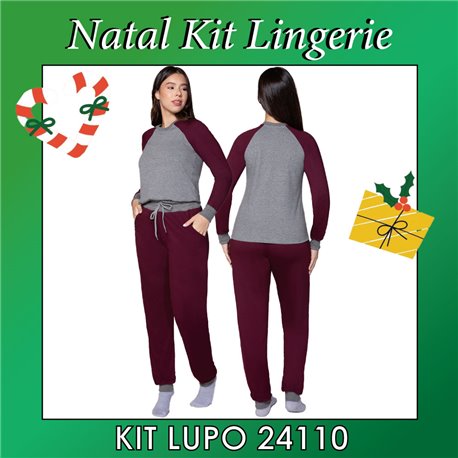 Kit Lingerie Natal Lupo 24110 Pijama