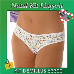 Kit Lingerie Natal DeMillus 53300 Kit 6 Calcinhas 