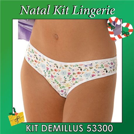 Kit Lingerie Natal DeMillus 53300 Kit 6 Calcinhas 