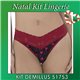 Kit Lingerie Natal DeMillus 51753 Kit 3 Calcinhas Fio Dental