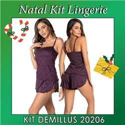 Kit Lingerie Natal DeMillus 20206 Short Doll