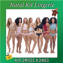 Kit Lingerie Natal 2Rios K2403 Kit 7 Calcinhas