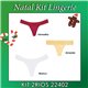 Kit Lingerie Natal 2Rios 22402 Kit 3 Calcinhas Fio Dental