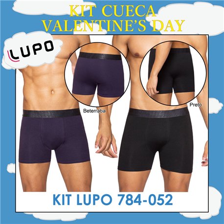 Valentine's Day Lupo 784-052 Kit 2 Cuecas Boxer