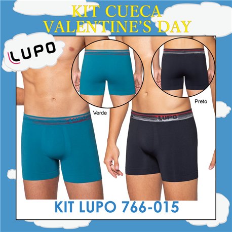 Valentine's Day Lupo 766-015 Kit 2 Cuecas Boxer 