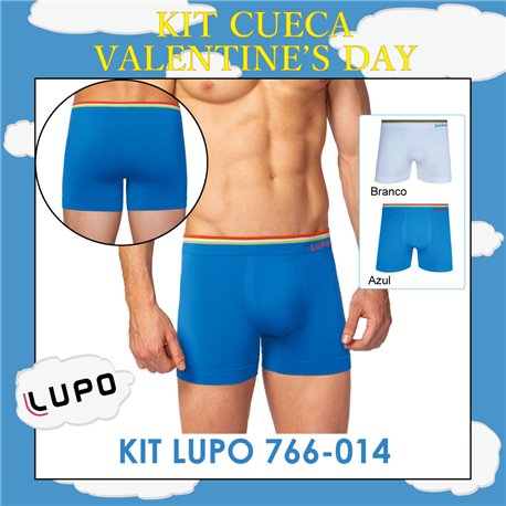 Valentine's Day Lupo 766-014 Kit 2 Cuecas Boxer