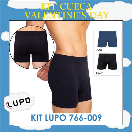 Valentine's Day Lupo 766-009 Kit 2 Cuecas Boxer