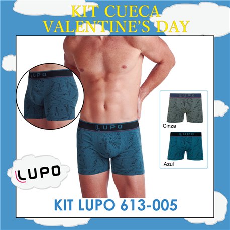 Valentine's Day Lupo 613-005 Kit 2 Cuecas Boxer