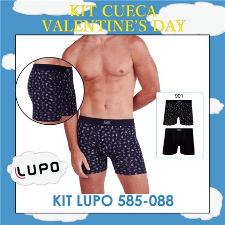 Valentine's Day Lupo 585-088 Kit 2 Cuecas Boxer 