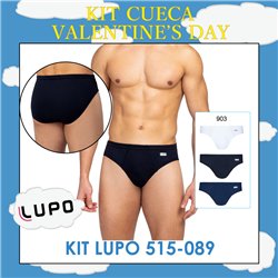 Valentine's Day Lupo 515-089 Kit 3 Cuecas Slip