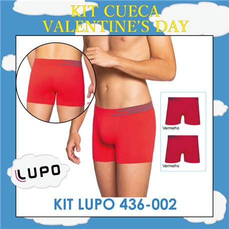 Valentine's Day Lupo 436-002 Kit 2 Cuecas Boxer 
