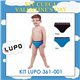 Valentine's Day Lupo 361-001 Infantil Kit 2 Cuecas Slip