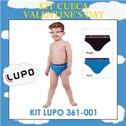 Valentine's Day Lupo 361-001 Infantil Kit 2 Cuecas Slip