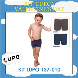 Valentine's Day Lupo 137-010 Infantil Kit 2 Cuecas Boxer