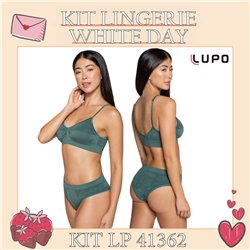 White Day Kit Lingerie Lupo 41362+40362 Oliva