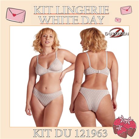 White Day Kit Lingerie Duloren 121963+128963 Poussiere 