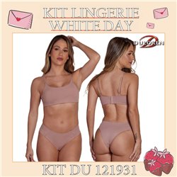 White Day Kit Lingerie Duloren 121931+128931 Castanha