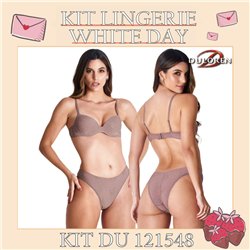 White Day Kit Lingerie Duloren 121548+128547 Berinjela